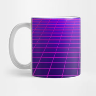 Minimal synthwave grid lines Mug